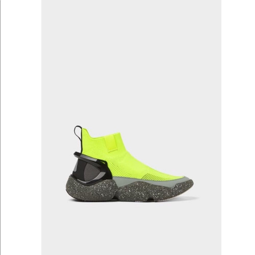 Zara Neon Green Sock Sneaker
